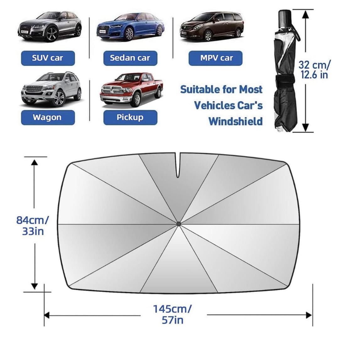 Parasol vehículo protector parabrisas